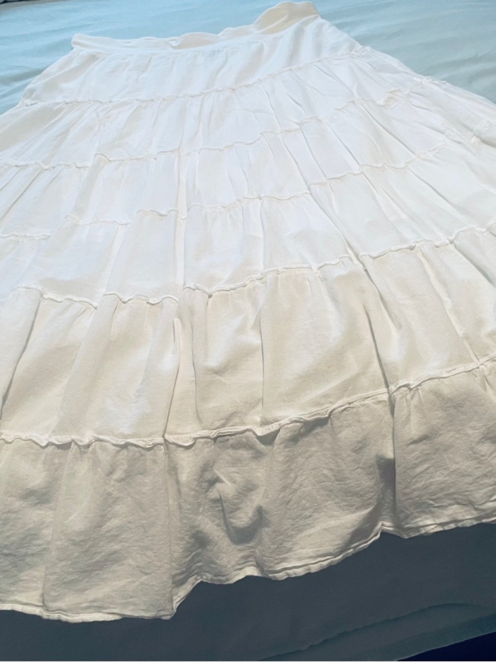 Style & Co. White Tiered Maxi Skirt - Picture 2 of 5